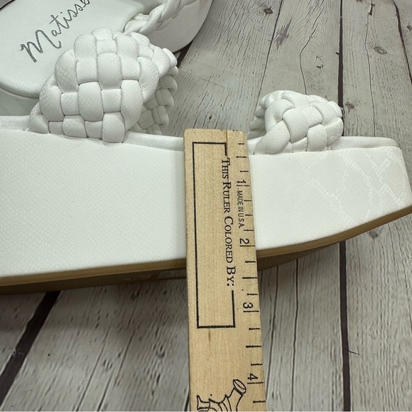 boutique NWT coconuts by matisse greyson platform sandals white sz 10 - Picture 6 of 7